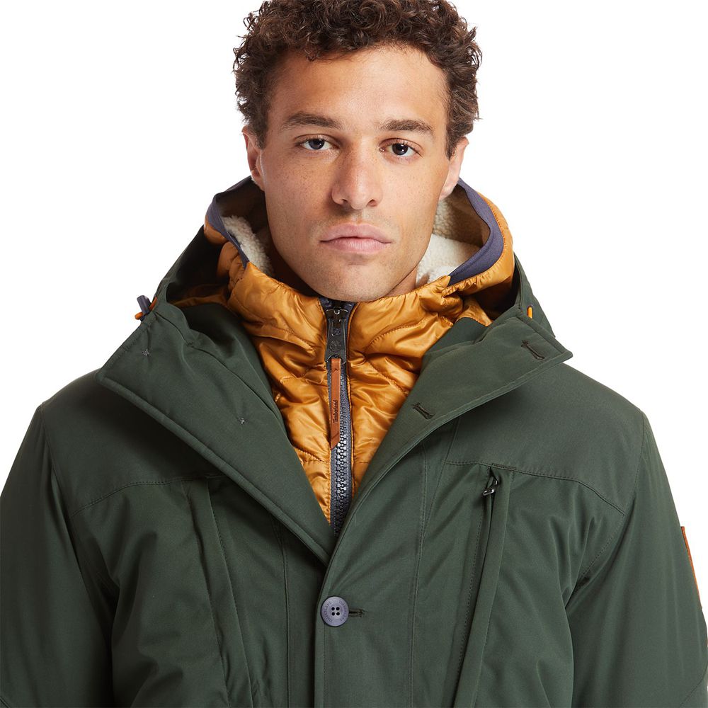 Geaca Timberland Barbati Verzi Inchis - Outdoor Heritage Ecoriginal Parka With Dryvent™ Technology -